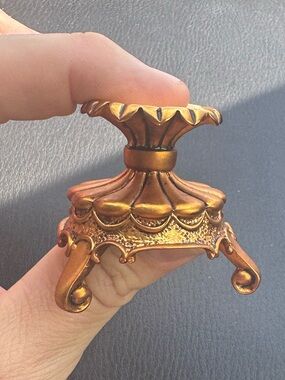 Faberge Gold-Tone Ornate Egg Holder